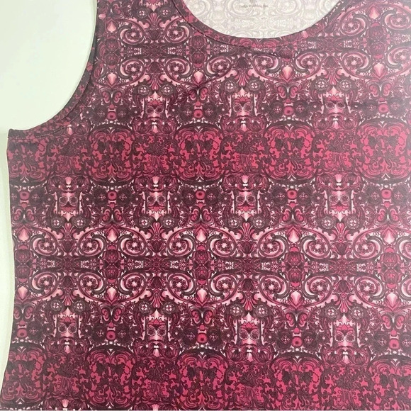 Athleta 1X Plus Muscle Up Tank Purple Ikat Pattern - Picture 2 of 6